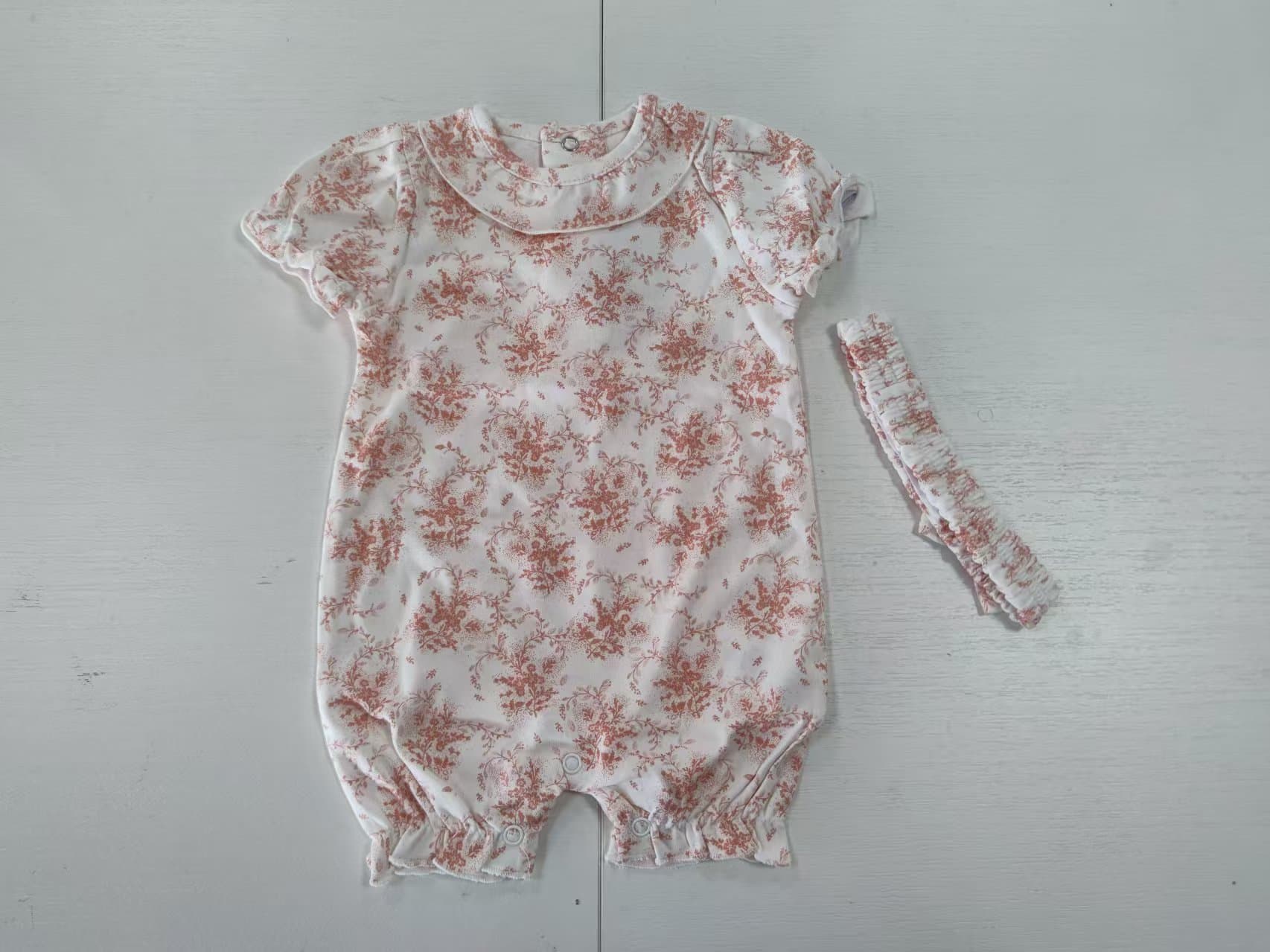 Floral Baby Romper - Baby Cotton Romper Set